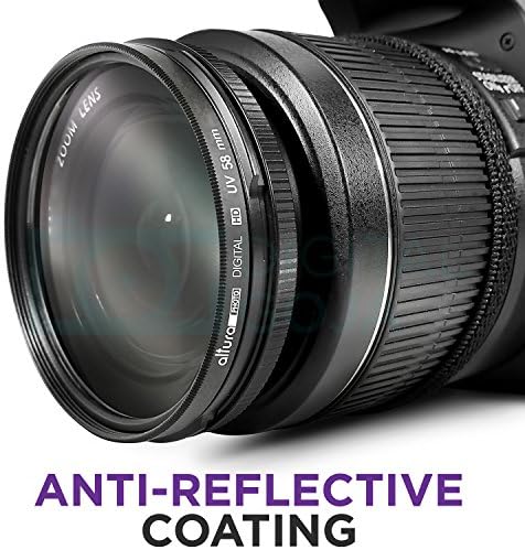 58mm Altura Photo UV Ultraviolet Lens Filter for Canon Rebel T6i T6s T5i T4i T3i T3 T2i T1i XT XTi XSi SL1, EOS 700D 650D 600D 1100D 550D 500D 100D 4 51La29QEVNL. AC