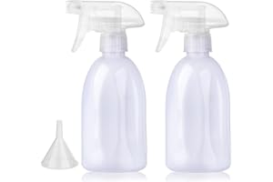 Bynccea Empty White Plastic Spray Bottles 13.5oz/400ml Adjustable Nozzle Mist/Stream Water Spray Bottle Heavy Duty Spraying Bottles Plant Mister Spray Bottle for Cleaning Solutions, Plants, Hair