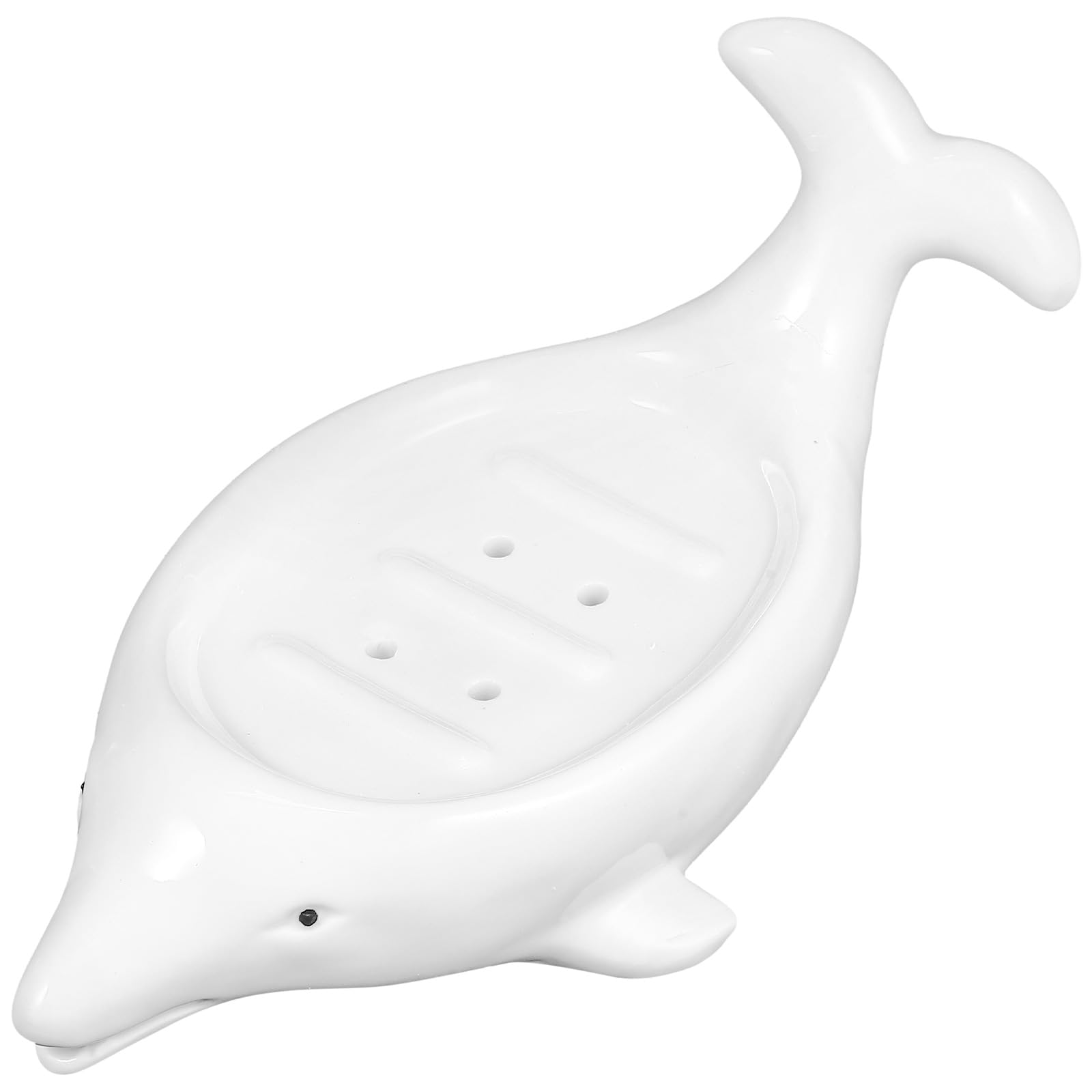 Alipis Storage Boxes Decorative Soap Dish Ceramic Bar Soap Holder Cute Dolphin Soap Tray Drain Soap Tray Dish Holder Sponge Holder Container Saver for Shower Dolphin Decor