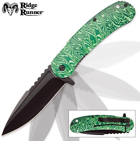 Ridge Runner Green Tie-Dye Pocket Knife