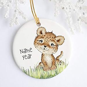 Luipaard Gepersonaliseerde Ornament – Keramiek – Porselein – Vakantie Ornament – Kerst – Kids Ornament – Kerst Decor 2020 Pandemic Ornament Kerstbal Kerstboom Decoratie Keepsake Gift