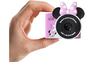 kiimento Disney Licensed Kids Mini Camera for Girls, Best Travel Buddy Minnie Mouse Digital & Video Camcorder for Ages 3+, Se