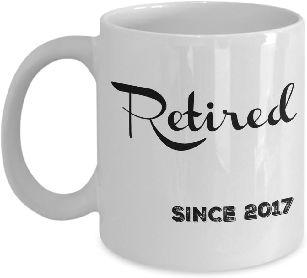 Retirement Gifts for Women, Men Retired Since 2017 Coffee