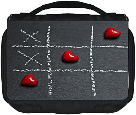 Love Tic Tac Toe - Travel Toiletry Bag with Hanger - Love/ Valentine's Day Gift - by Jacks Outlet TM