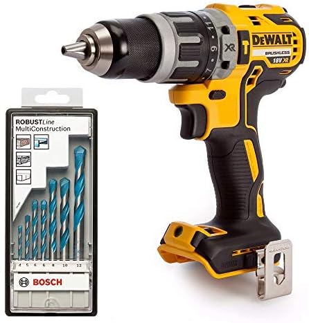 Dewalt DCD796 18V Brushless Combi Drill with Bosch 2607010546 CYL-9 7Pieces Bit Set