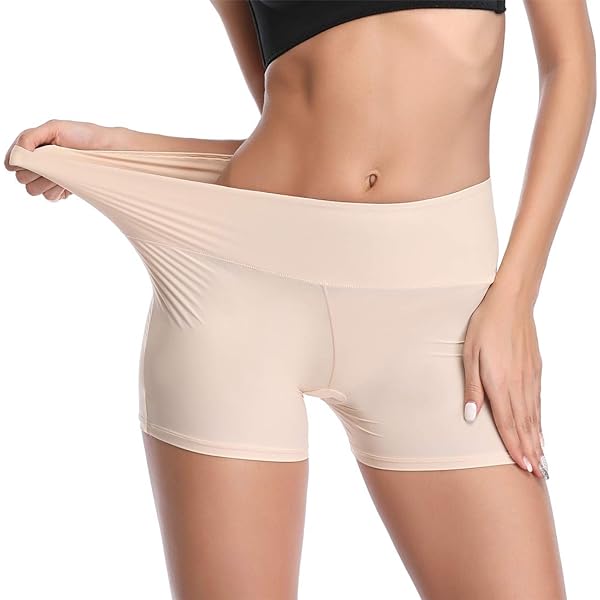JOYSHAPER Women's Smooth Slip Shorts Under Dresses Comfortable Boyshorts  Panties Nylon Spandex Underwear Stretch Shorts Beige at Amazon Women's  Clothing store