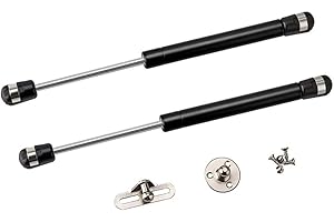 NIDAYE 2 Pack Extended 10 inch Gas Prop Force 100N/22LB Gas Struts – Black Gas Springs/Window Lift and Lid Support/Gas Shocks for RV Bed Platform/Floor Hatch/Outdoor Bench/Cabinet/Tool Box