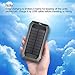 Solar Charger with Strong LED Flashlight, 10000mAh Solar Phone Charger with Dual USB Port, Outdoor Portable Solar Power Bank Built-in Strong 52LED Flashlight for Camping, Travelling & other Activities