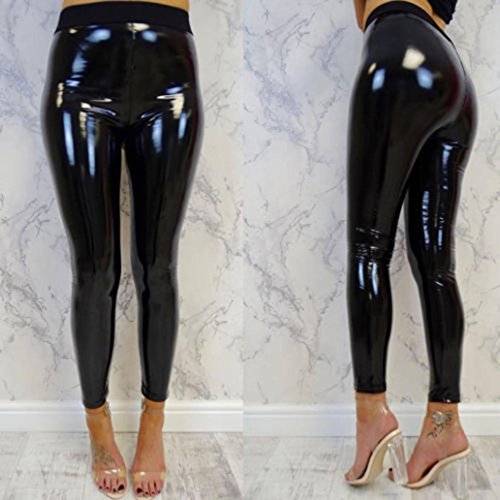 Reflective Stitching Women's Hips Dancing Climbing Sports High Waist Yoga Pants Tummy Control Workout Gym Running Stretch Leggings (L) - Thumbnail 4