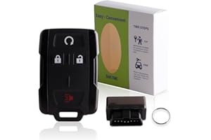 Raryloy Remote Gmc Replacement Key Fob with OBD Simple Key for 15-21 Chevrolet Colorado/GMC Canyon,14-18 Chevrolet Silverado/GMC Sierra,FCCID M3N32337100 (1 pcs)