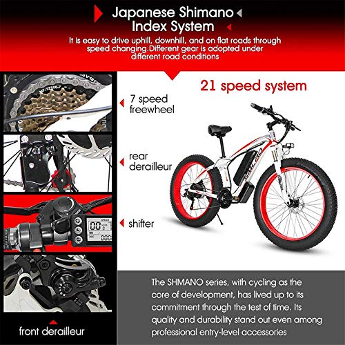 UNCTAD Electric Bikes For Adult, 4.0 Fat Tire Bike/1000W 48V Super Power Electric Bikes With Removable Lithium Battery… - Image 4