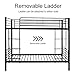 FCH Twin Over Twin Bunk Bed Easy Assembly Metal Frame W/Ladder Kids Adult Children Bedroom 78