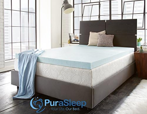 PuraSleep 2" Perfect Temp Gel Cooled Memory Foam Mattress Topper – Made In The USA-Cal King