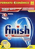 Finish Original Limon Pastillas para Lavavajillas - 86 Unidades