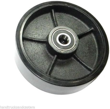 Pallet Jack Steering Wheel 6" x 2" Polyurethane on Steel x 20mm ID Ball Bearings