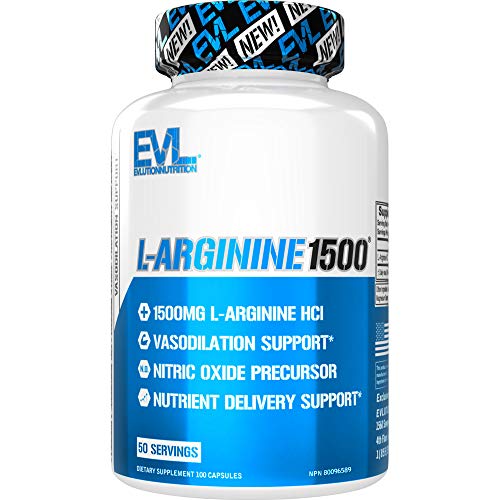 Evlution Nitric Oxide Booster LArginine Supplement High Potency Nitric Oxide Supplement with