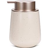 Bosilunlife Hand Soap Dispenser - 12oz Ceramic Soap Dispenser Bathroom Refillable Liquid Soap Pump Dispenser for Bathroom Kitchen Dispenser for Dish Soap with Easy-to-Press Pump