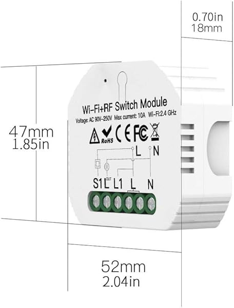 nJiaMe WiFi RF433 Interruptor del mdulo conmutador Inteligente WiFi Light Interruptor LED Dimmer App de Control Remoto del Interruptor de Alta precisin