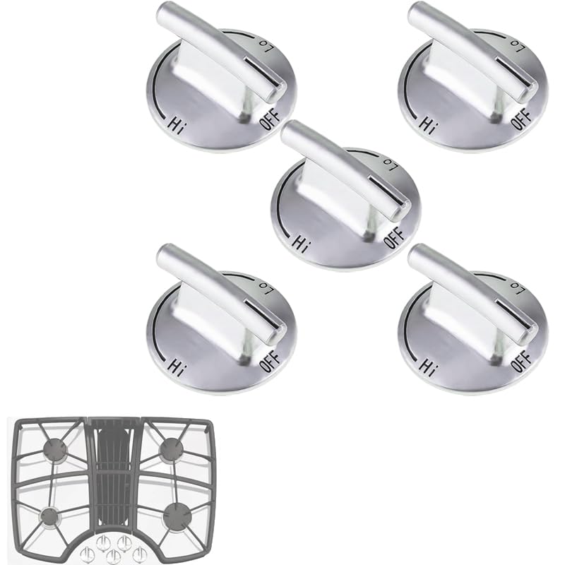 Photo 1 of 7733P410-60 AP5668987 Surface Burner Control Knobs Replacement for Jenn-Air/Maytag/KitchenAid Gas Cooktop Stove, Replace 74007733, AP6011505, etc. Durable & Easy Installation (Not Universal),5Pcs