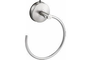 DGYB Suction Cup Hand Towel Ring Brushed Nickel Hand Towel Holder for Bathroom Wall SUS 304 Stainless Steel Kitchen Towel Hanger