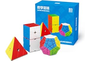 Bukefuno MoYu MFJS WCA Pyraminx skewb Megaminx Square 1 Speed Cube Gift Box Puzzle Set Stickerless Magic Speed Bundle Collect