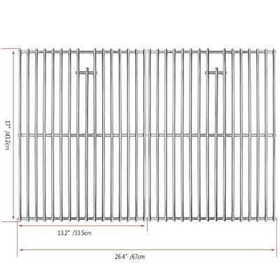 Uniflasy Stainless Steel Grill Cooking Grid Grates Replacement Parts for Home Depot Nexgrill 720-0830H, Gas Grill Grate (Set of 2)