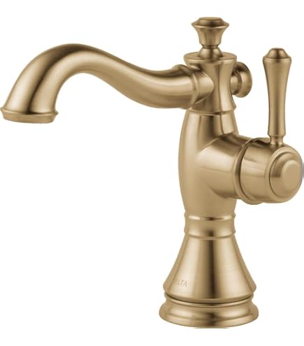 Delta Faucet Dryden Einloch Waschtischarmatur In Champagner Bronze - Diamond Seal, Langlebig & Wassersparend