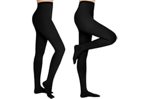 WEGITCS 2 Pairs 15-20 mmHg Compression Pantyhose for Women, Closed Toe Compression Stockings, Waist High Opaque Compression Tights for Varicose Veins, Swelling, Teacher, Doctor