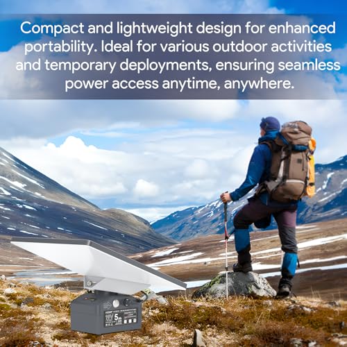 Paquete de batería mini Starlink con cargador, banco de energía portátil resistente al agua y soporte para montar en plato mini Starlink, suministro de energía para acampar al aire libre 19V/ 5Ah