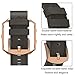 For Fitbit Blaze Bands Leather with Frame Small Large,Austrake Fitbit Blaze Band with Stainless Steel Buckle for Women Men (#6 Slate Gray Band + Rose Gold Buckle + Rose Gold Frame, Large(6.7