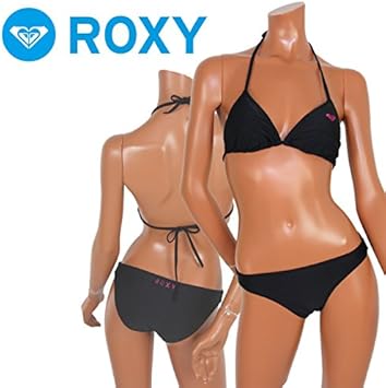 Amazon Co Jp Roxy ロキシー レディース 水着 Jill ブラック Blk ビキニ 無地 セット 女性用 Lサイズ スポーツ アウトドア