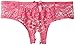 Seven Til Midnight Women's Lace Ruffle Back Open Crotch Boyshort, Pink, Medium
