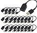 SaiTech IT 20 Pack (15cm - 6inch) Adjustable Flexible USB 2.0 Male to Female Extension Plug/Socket Adapter Cable Bulk- Worlds Shortest USB 2.0 Extension Cable