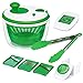 Iseason Salad Spinner, Large Vegetable Washer Dryer with Bowl, Lettuce Washer with Vegetable Chopper, Onion Slicer Food Dicer，5L large Capacity (with Food Clip) primary