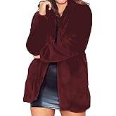 TOPONSKY Womens Winter Warm Lapel Faux Fur With Inner Lining & Buttons Coats