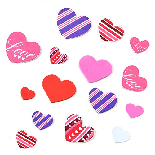 SAYAYA 600 Pieces Heart Stickers Foam Adhesive Hearts Love Decorative Sticker for Valentine's Day, Wedding or DIY Crafts