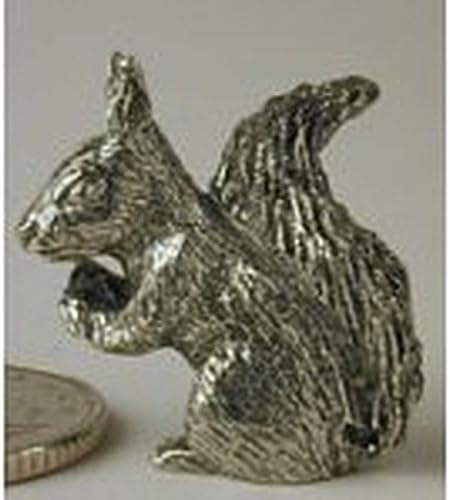 Dollhouse Miniature Pewter Figurine of a Squirrel