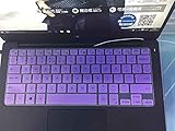 iBenko Ultra Thin Keyboard Silicone Protector Cover Skin for Dell Inspiron 13 7000 Series i7347 i7348 i7352 i7353 i7359, Inspiron 15 7000 Seris i7547 i7548, XPS 13-9343 9350 (Purple)
