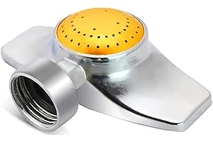 SYOOY 360 Degree Metal Spot Sprinkler,Small Sprinkler Garden for Small Areas Lawn Sprinklers for Yard Circle Pattern with Gentle Water Flow Garden Watering (1, Yellow)