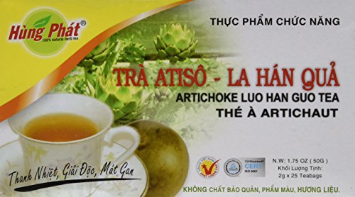 Hung Phat Tea - 25 Bags (Artichoke Luo Han Guo (Atiso-La Han Qua) Tea)