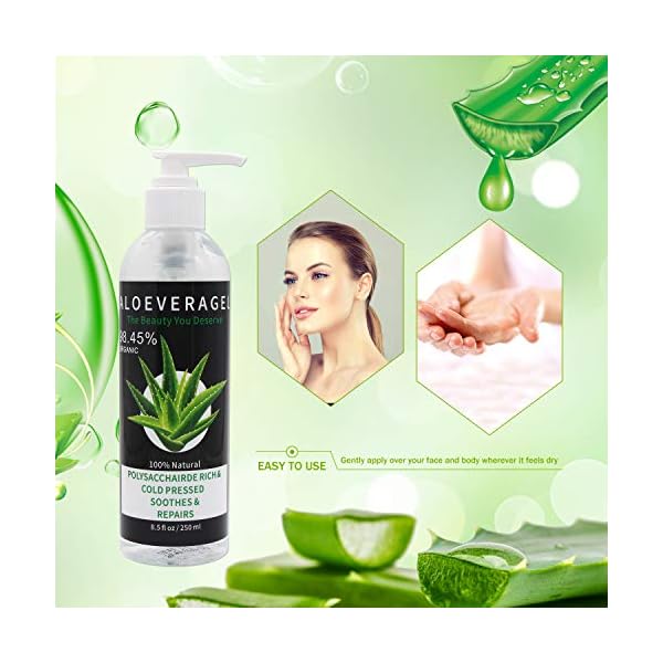 Aloe-Vera-Gel-Pure-Organic-Aloe-Vera-Soothing-Gel-with-Hyaluronic-Acid-for-Face-Body-Hair-Facial-Moisturizer-After-Sun-Body-Moisturisers250ml-85-fl-oz Aloe Vera Gel, Pure Organic Aloe Vera Soothing Gel with Hyaluronic Acid for Face, Body, Hair, Facial Moisturizer, After…