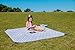 Monkey Mat - Plush Mat | Lightweight Luxuriously Soft Waterproof Picnic Travel Blanket with Corner Weights - 5' x 5' (Gray Arrows)