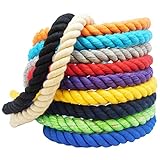 FMS Colored Twisted Cotton Rope - Natural Triple-Strand Rope (Snow White)(1/4 Inch x 10 Feet)