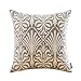 HWY 50 Grey Gray Decorative Pillow Cover 18x18 Inch (1 Piece), Embroidered Cotton Farmhouse Cushion Cover Pillow Case for Sofa Couch Living Room Bed, Minimalist Floral