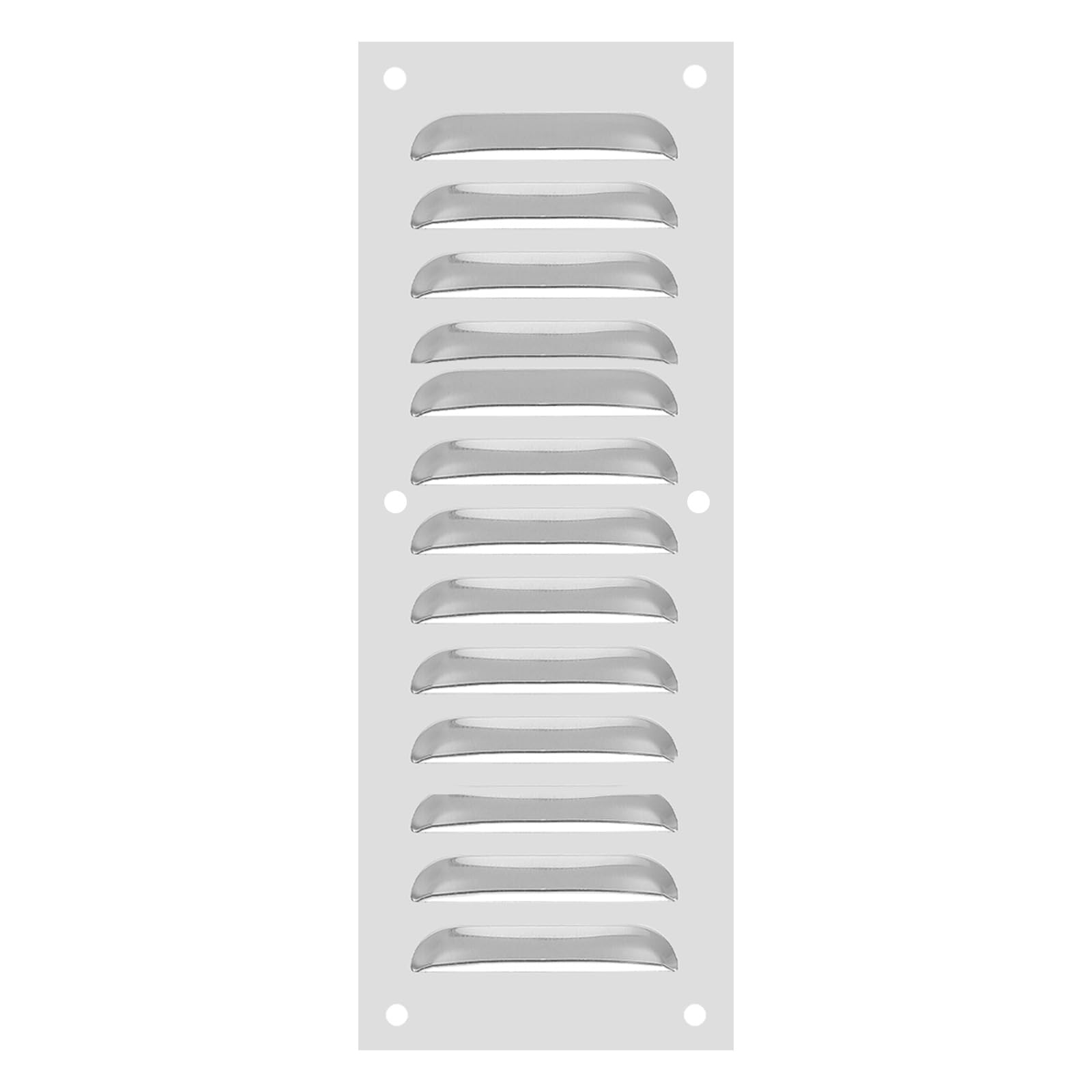 PATIKIL 6 x 16 Inch Aluminum Vent Cover, Screen Air Grille Ventilation Cover HVAC Louvered Grill for Home Kitchen Fireplace Wall Ceiling, Silver Tone