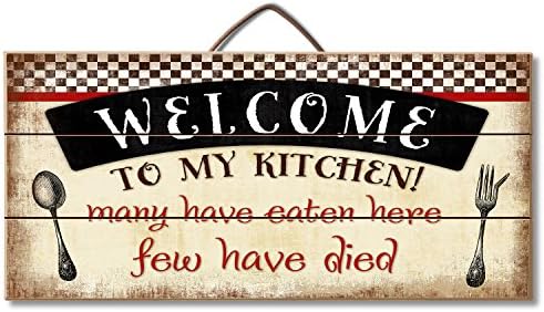 Highland Home Welcome To My Kitchen Slatted Pallet Wood Sign Made In The Usa