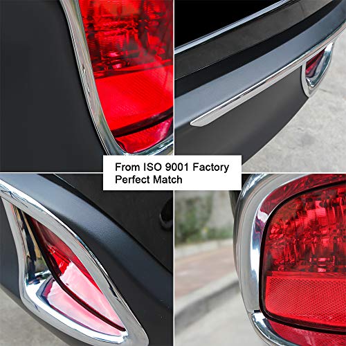 Senzeal ABS Chrome Lightning Design Rear Fog Light Cover Trim for Toyota Highlander 2015 2016 2017 2018 2019 2PCS