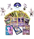 30 Pokemon Cards Mew or Mewtwo EX Holo Foil Guaranteed - Free Mew Figure, Master Ball and Random Bonus