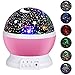 Alenbrathy Night Light Lamp, Star Projector Romantic, LED Night Light 360 Degree Rotation, 4 LED Bulbs 9 Light Color Changing with USB Cable, Best Gift for Men Women Teens Kids Children, Pink