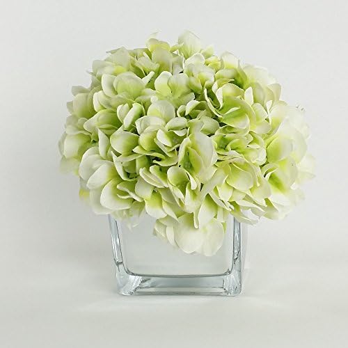 RG Style Silk Hydrangea in Decorative Vase Artificial Floral Arrangement